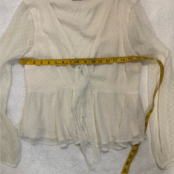 Abercrombie & Fitch White Peplum Blouse - Picture 6 of 9